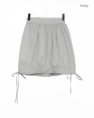 String check mini skirt