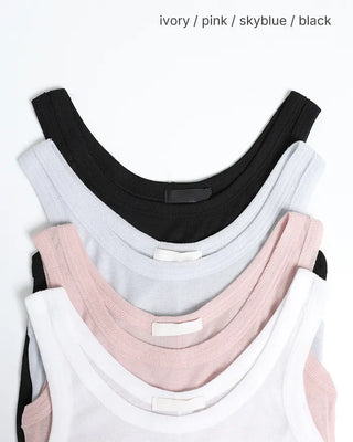 U-neck layered camisole