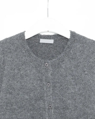 Bouclé short-sleeved cardigan