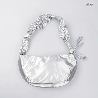 Ribbon Shirring Shoulder Bag