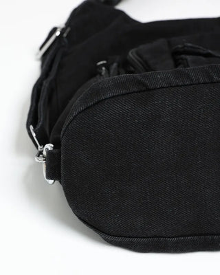 3-way multi-pocket denim bag