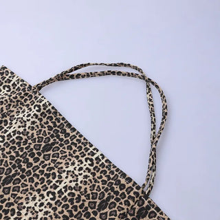 Leopard print cotton bag