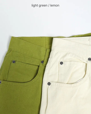 (Unisex) Colored Cotton Wide Pants