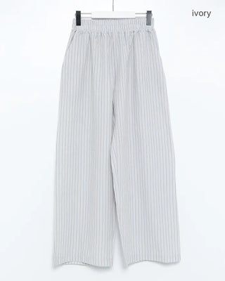 Striped Wrinkle Wide Easy Pants