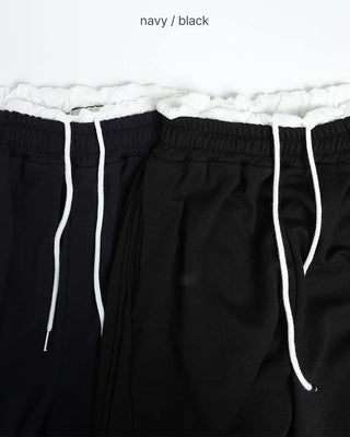 Side-tuck layered easy pants
