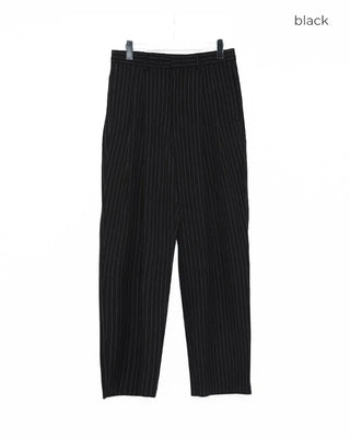 (Unisex) Pinstripe Double-Pleat Slacks