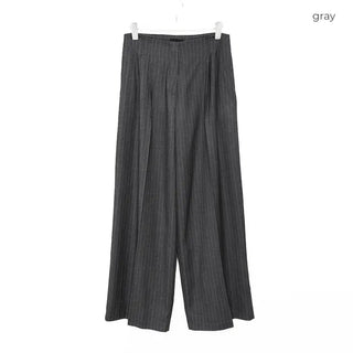 Striped wide slacks