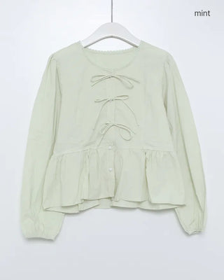 Bust lace string point blouse