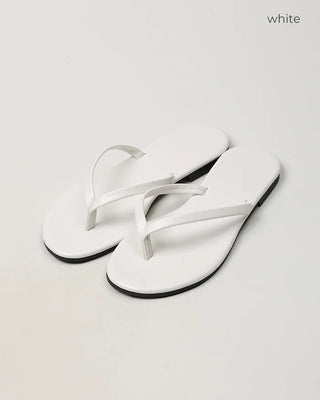 Faux leather beach sandals