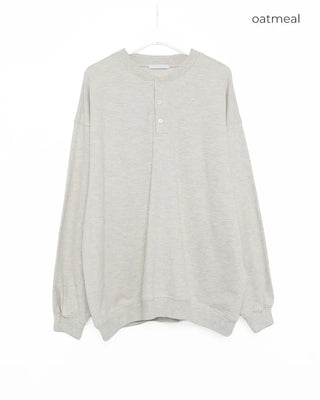 Henley neck sweatshirt