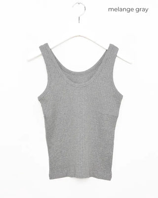 U-neck ribbed tank top