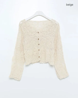 Lace sheer cardigan