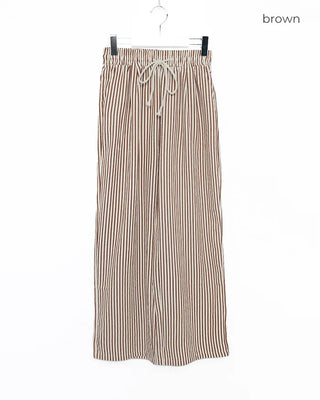 Simple striped banding pants