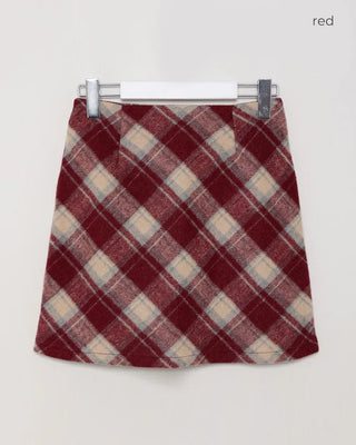 Cross-check mini skirt