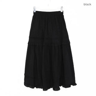 Frilled long skirt