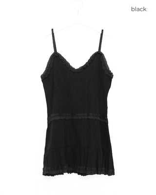 Frilled camisole mini dress