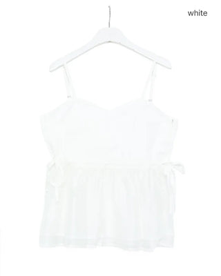 Shirred strap camisole blouse