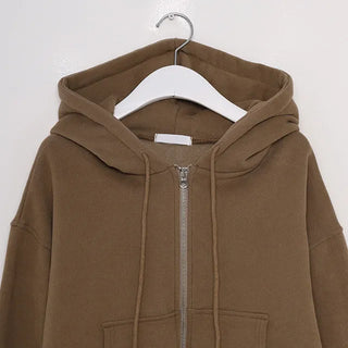 Cotton zip-up hoodie