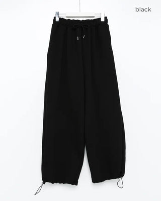 2-Way Wide Waist Elastic Pants