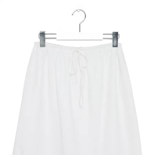 White lace point long skirt