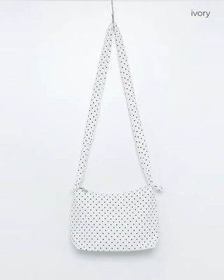Dot Shirring Shoulder Bag