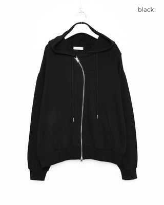 Asymmetrical zip-up hoodie