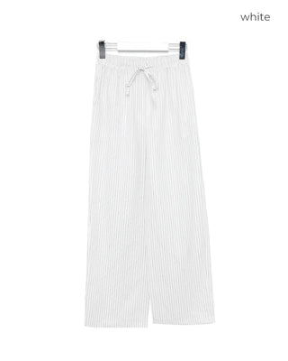Seersucker Stripe Banding Pants