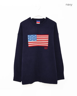 (Unisex) USA Logo Oversized Knit