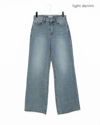 Loose-fit bootcut denim pants