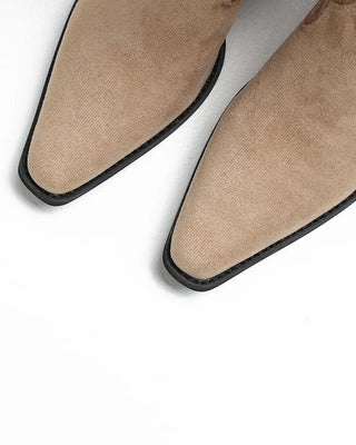 Custom suede long boots