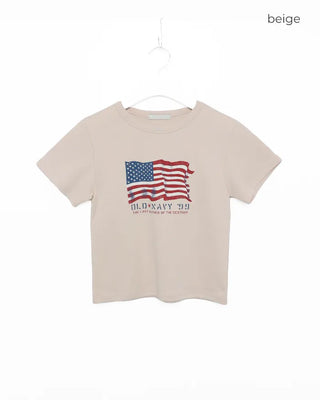 Printed flag logo T-shirt