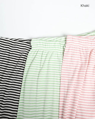 Striped wide easy pants