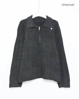 Modern Color Half-Zip Sweater
