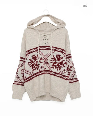 Nordic knit hoodie
