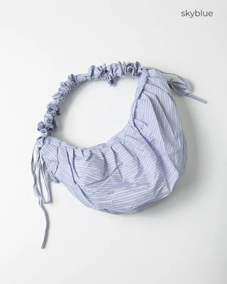 3-way double stripe gathered shoulder bag