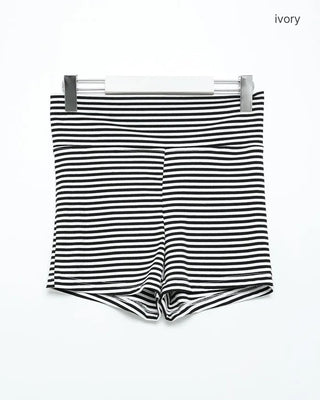 Striped micro shorts