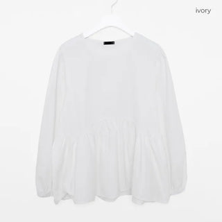 Cotton peplum blouse