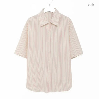 Summer striped short-sleeved shirt