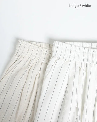 Pinstripe Linen Viscose Easy Pants