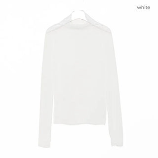 Dot pattern sheer T-shirt