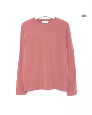 Round Basic Slim Long-Sleeve T-Shirt