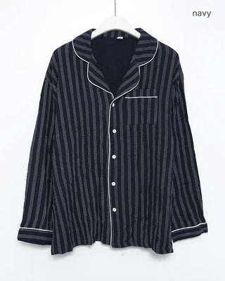 (Unisex) Triple Stripe Gauze Pajama Set