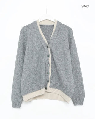 Color-blocked layered cardigan