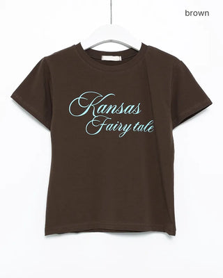 Lettering Slim Fit Short Sleeve T-Shirt