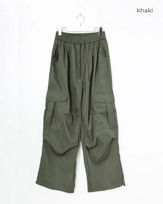 Cargo wide drawstring pants