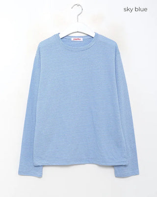 Striped long-sleeved T-shirt