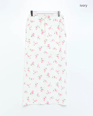 Flower long skirt