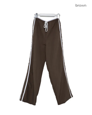 Nylon side stripe pants
