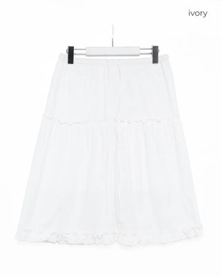 Lace nylon midi skirt