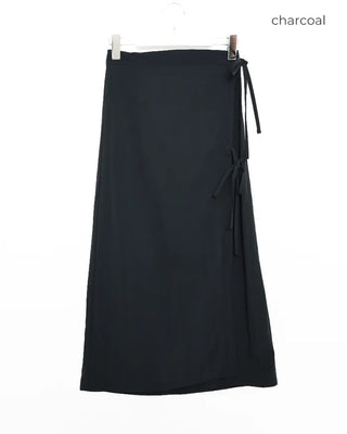 Wrap Ribbon Long Skirt